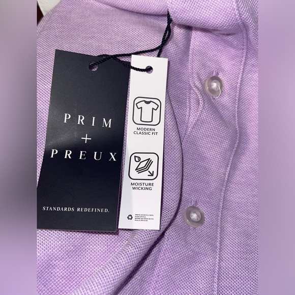 PRIM+PREUX BUTTON DOWN SHIRT CASUAL MEN’S LONG SLEEVE PURPLE COLOR SIZE LARGE - Picture 8 of 9